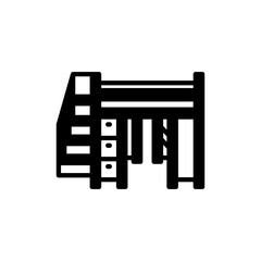 Loft Bed icon in vector. Logotype