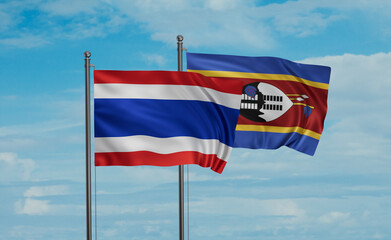 Eswatini and  Thailand flag