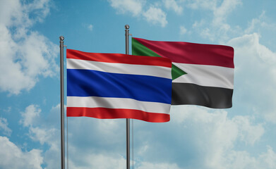 Sudan and  Thailand flag