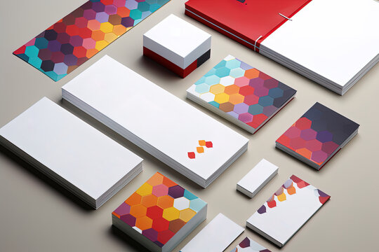 Mock up designs, business cards, packaging, to establish a consistent and memorable brand image