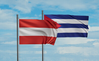 Cuba and Austria flag