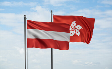 Hong Kong and Austria flag