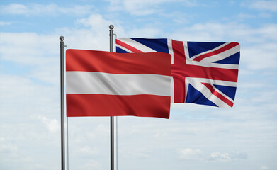 United Kingdom and Austria flag
