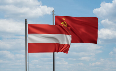 Soviet Union and Austria flag