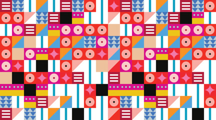Abstract Bauhaus geometric multicolor corporate usage background aesthetic design bg