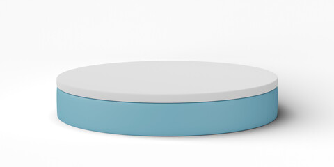 3D, cylinder podium display scene of minimal geometric platform base isolated on transparent background png file