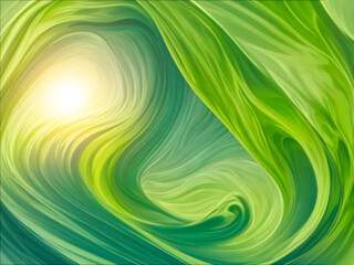 abstract green gradient soft wave blur background with soft sunlight