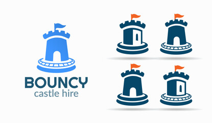 Fototapeta na wymiar Castle logo design bundle