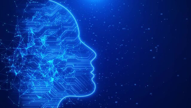 Artificial intelligence Big Data concept. Technology engineering Machine learning cyber mind. Futuristic Innovation. Brain printed circuit board. information, cloud computing, statistics, processing.