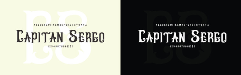 Elegant Font Uppercase and Number. Classic Lettering Minimal Fashion Designs. Typography modern serif fonts regular decorative vintage concept. vector illustration