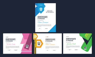 Certificate template awards diploma background layout