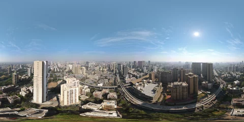 Foto op Plexiglas Mumbai Skyline 8K 360 degree, equirectangular projection, environment map. HDRI spherical panorama.  © shikhar
