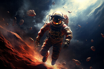 Obraz na płótnie Canvas space astronaut
