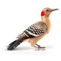 Gila woodpecker bird isolated on white. Generative AI