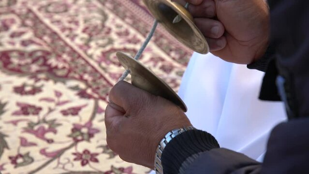 Men singig during a wedding Bandar-e Kong Iran