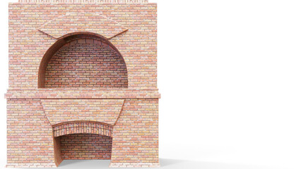 A traditional oven for cooking and baking pizza 3d render