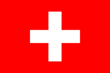 Fototapeta premium Swiss flag. Vector. swiss flag illustration Accurate dimensions, element proportions and colors. The country flag of Switzerland is a symbol of freedom, patriotism and independence.