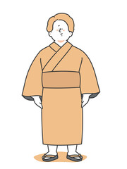 浴衣姿の男性　イラスト