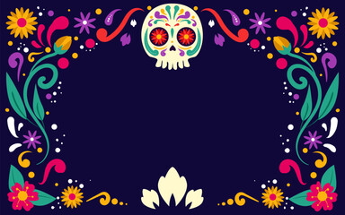 Happy Dia De Muertos Background