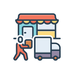 Color illustration icon for suppliers