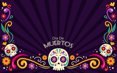 Happy Dia De Muertos Background
