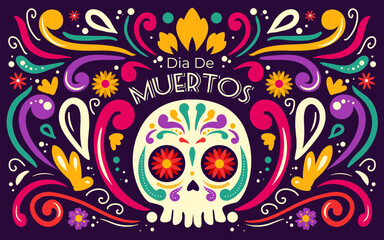 Happy Dia De Muertos Background