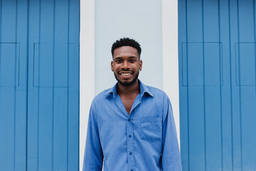 Young black man portrait, african american people in Latin America