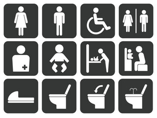 トイレのアイコンセット