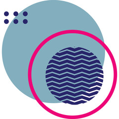 Circle Geometric Memphis