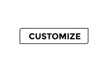 Customize button web banner templates. Vector Illustration