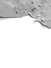 ripped paper on white background and have copy space for design in your work.