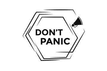 Don't panic button web banner templates. Vector Illustration 
