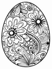 イースターの卵の塗り絵　Generative AI