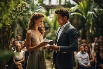 Wedding Planner Assisting With Wedding Ceremony, Generative AI