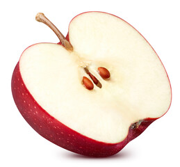 Apples half isolated on white