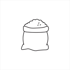 bag of flour icon vector illustration symbol
