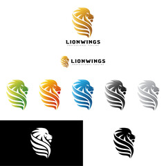 Lion Wings Logo Template