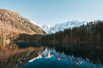 Fototapeta na wymiar Moraine Lake in the Majestic Dolomites, Alps - An Idyllic Alpine Landscape in Europe