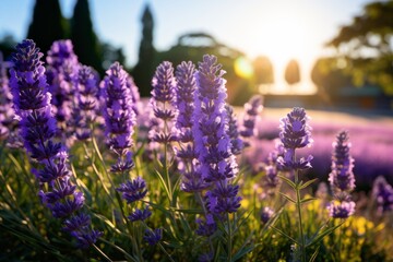 Field Of Lavender In A Summer Garden, Generative AI
