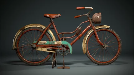 Deurstickers Fiets Old vintage bike