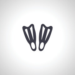 diving flippers icon. scuba and sea flippers icon