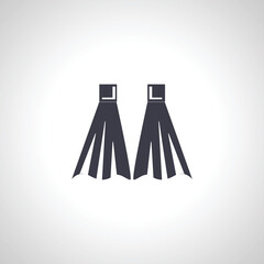 diving flippers icon. scuba and sea flippers icon