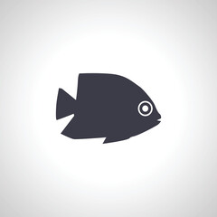 Obraz premium Fish icon, exotic fish isolated icon