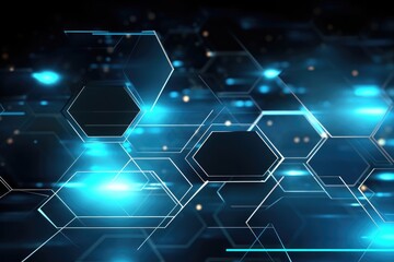 Obraz premium Geometric technology background design. Generative AI