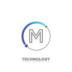 Letter M Technology Business Logo Template