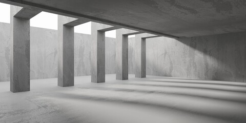 Abstract architecture interior background. Modern concrete room