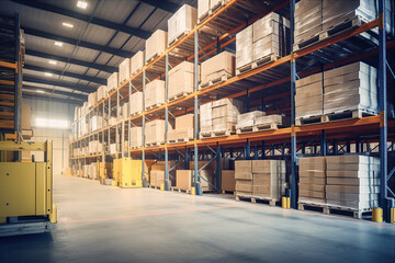 Cargo warehouse with parcels .