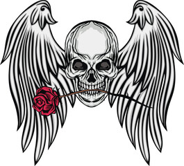 Gothic sign with skull, grunge vintage design t shirts