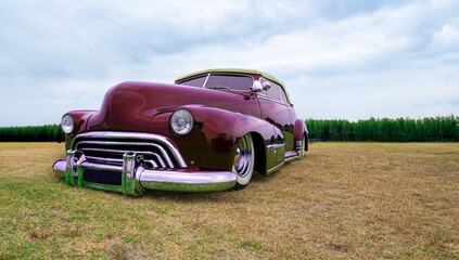 Side view of a classic american car from the fifties. - 630226562