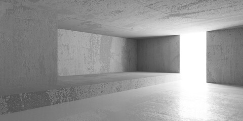 Abstract interior design concrete room. Architectural background